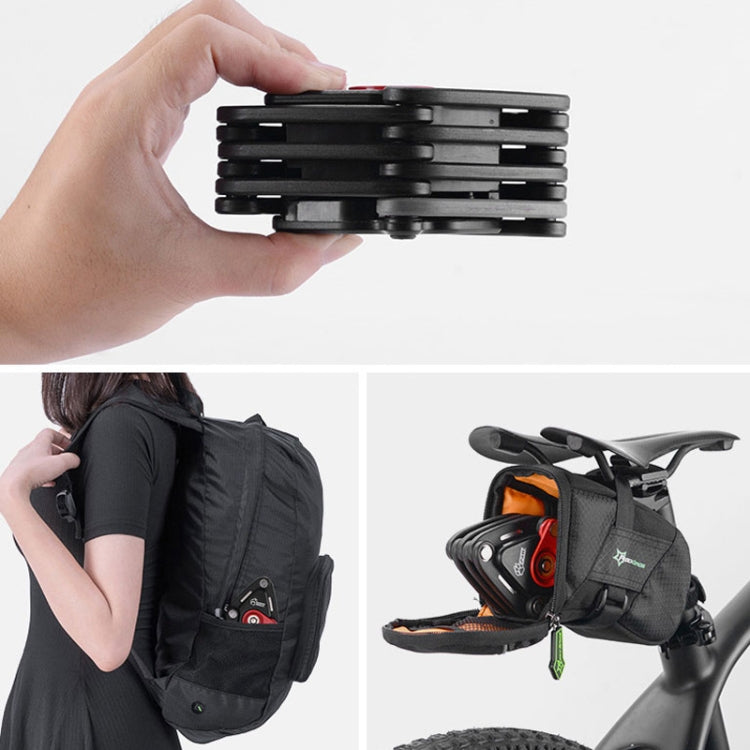 Skorter | PAW Foldable Bike Lock Anti-theft Bicycle Lock Heavy Duty Chain Cable Padlock(Black)