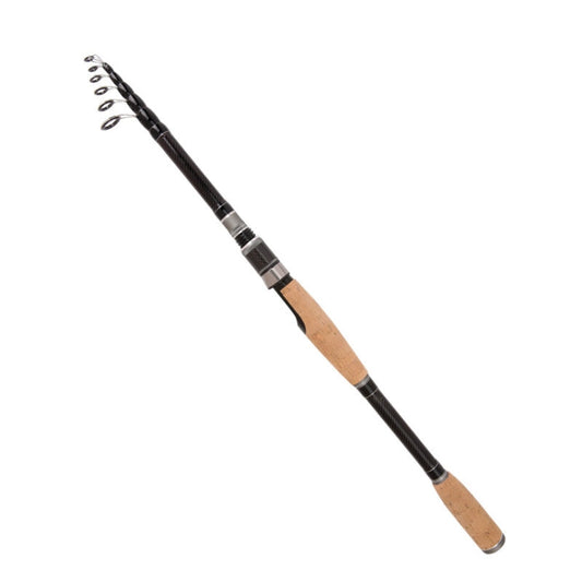 Skorter | Telescopic Carbon Lure Rod Short Section Fishing Casting Rod, Length: 3.0m(Straight Handle)