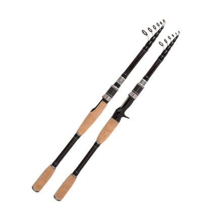 Skorter | Telescopic Carbon Lure Rod Short Section Fishing Casting Rod, Length: 3.0m(Straight Handle)
