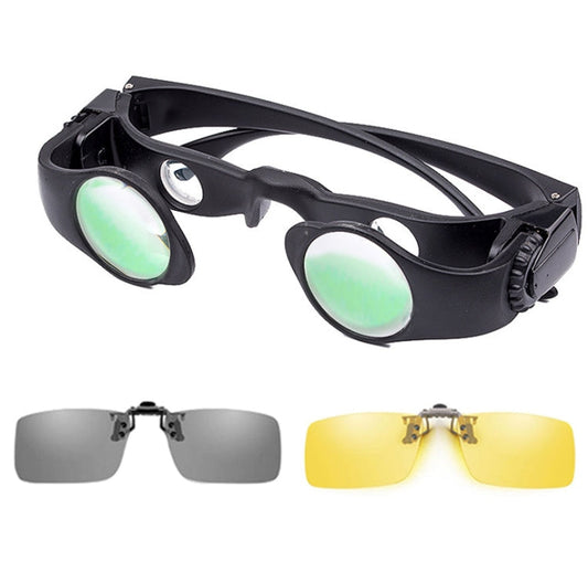 Skorter | 8x Fishing Binoculars Zoomable Telescope Glasses ,Style: Telescope+Gray Yellow Clip