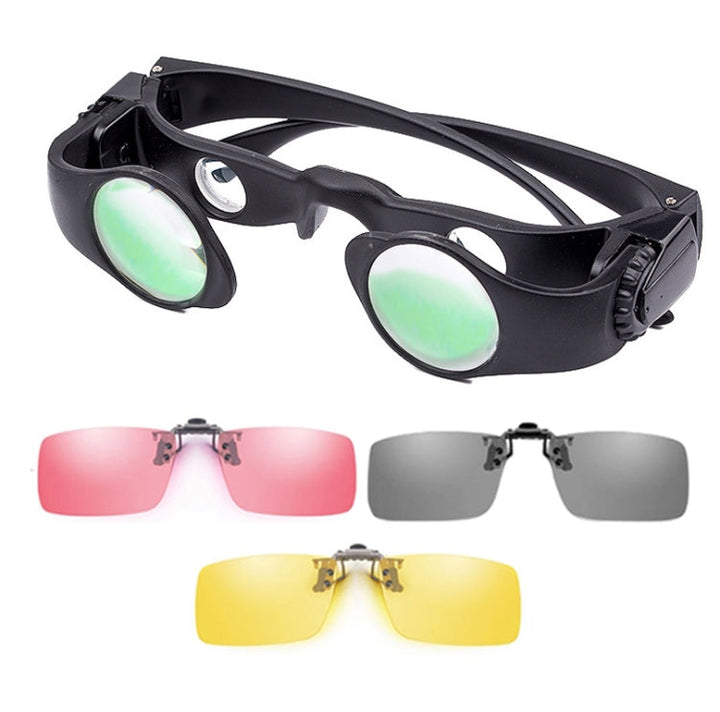 Skorter | 8x Fishing Binoculars Zoomable Telescope Glasses ,Style: Telescope+Three-color Clip