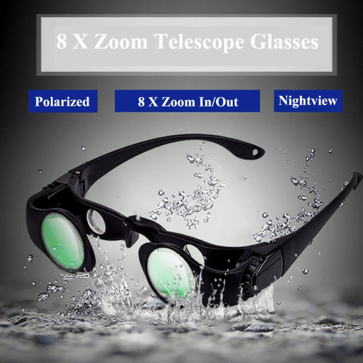Skorter | 8x Fishing Binoculars Zoomable Telescope Glasses ,Style: Telescope+Three-color Clip