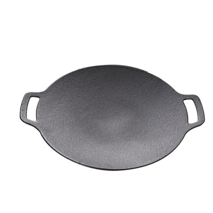 Skorter | Outdoor Camping BBQ Cast Iron Grill Pan,Style: Baking Pan Only