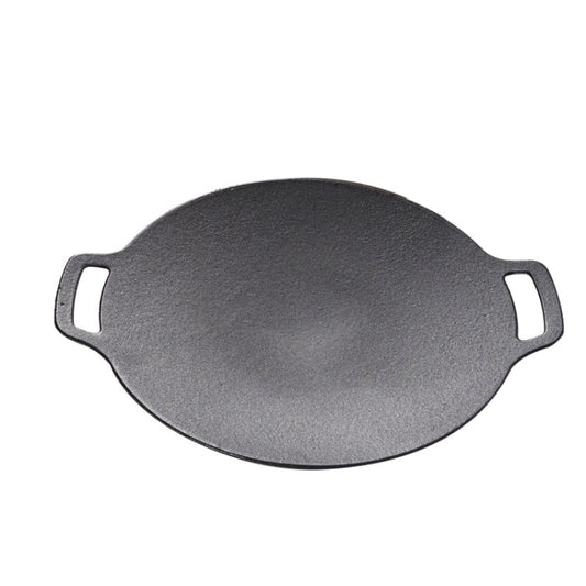 Skorter | Outdoor Camping BBQ Cast Iron Grill Pan,Style: Baking Pan Only
