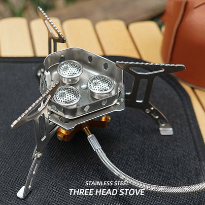 Skorter | Outdoor Portable Three-Head Stove Camping Windproof Stove