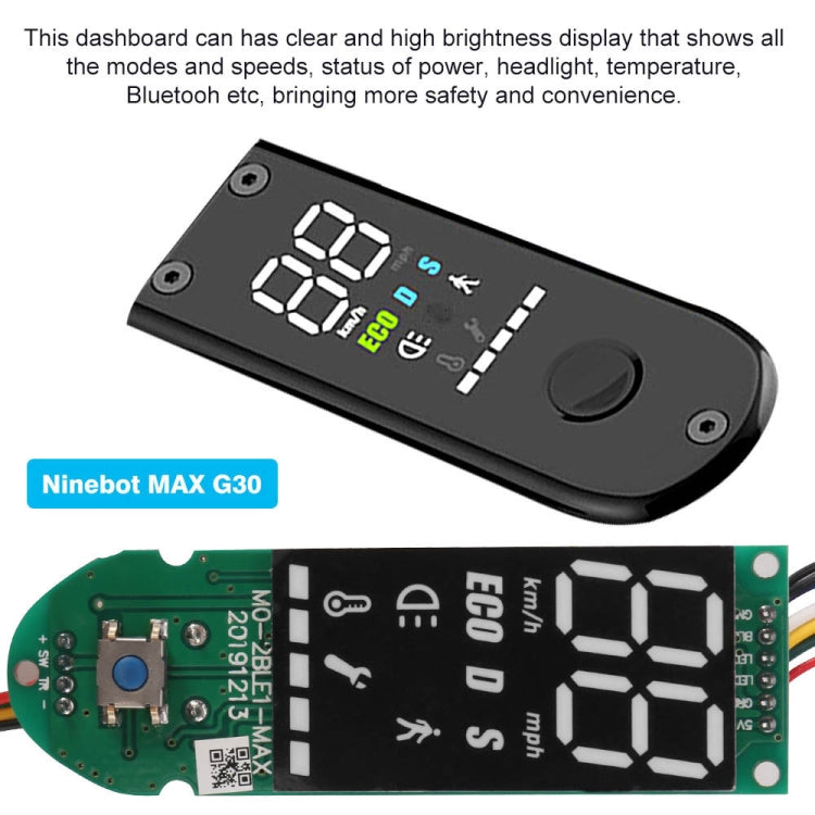Skorter | Electric Scooter Digital Display Instrument For Ninebot MAX G30(Controller+Instrument+Cover)