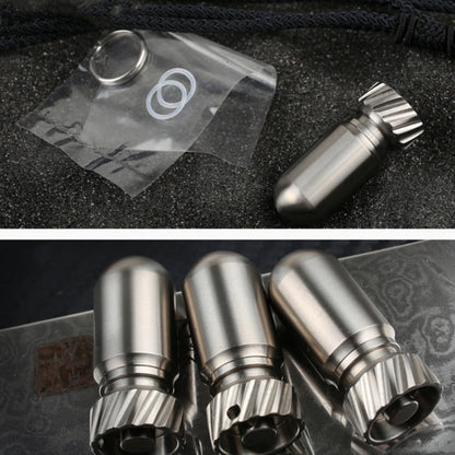 Skorter | Portable Pure Titanium Mini Waterproof Warehouse Sealed Jar Pill Box, Color: Baked Blue