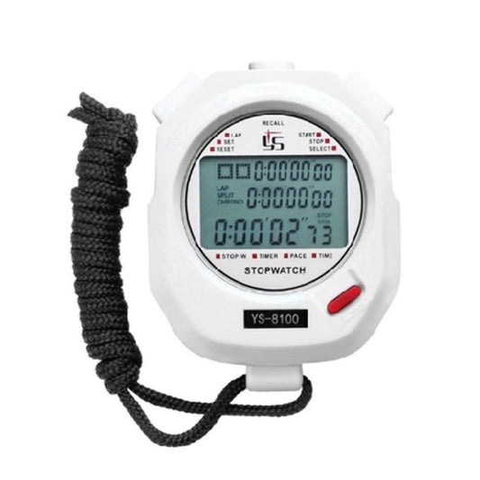 Skorter | YS Electronic Stopwatch Timer Training Running Watch, Style: YS-8100 100 Memories (White)