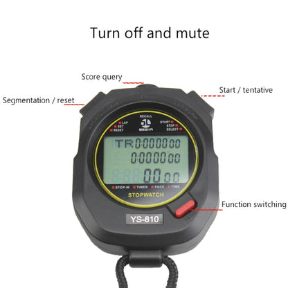 Skorter | YS Electronic Stopwatch Timer Training Running Watch, Style: YS-8100 100 Memories (White)