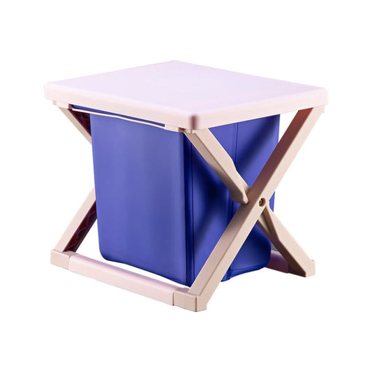 Skorter | Multipurpose Portable Folding Toilet with Cover Outdoor Travel Emergency Toilet(Pink)