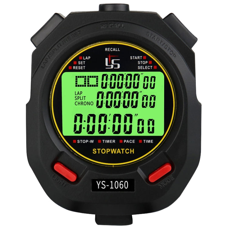 Skorter | YS 3 Rows Display Luminous Stopwatch Timer Training Referee Stopwatch, Style: YS-1060 60 Memories