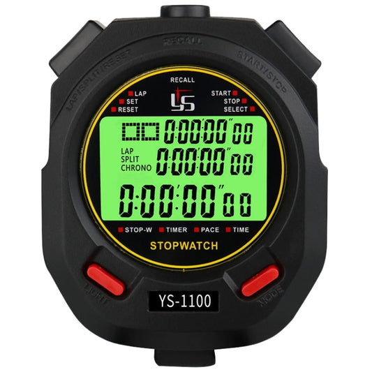 Skorter | YS 3 Rows Display Luminous Stopwatch Timer Training Referee Stopwatch, Style: YS-1100 100 Memories
