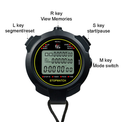 Skorter | YS Stopwatch Timer Training Fitness Competition Stopwatch, Style: YS-7120 120 Memories(Black)