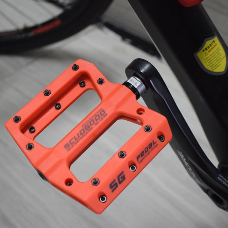 Skorter | FMFXTR Mountain Bicycle Pedal Nylon Fiber Bearing Non-Slip Pedal(SG-12B Orange)