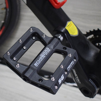 Skorter | FMFXTR Mountain Bicycle Pedal Nylon Fiber Bearing Non-Slip Pedal(SG-12B Black)