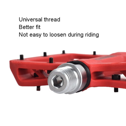 Skorter | FMFXTR Mountain Bicycle Pedal Nylon Fiber Bearing Non-Slip Pedal(SG-12B Red)