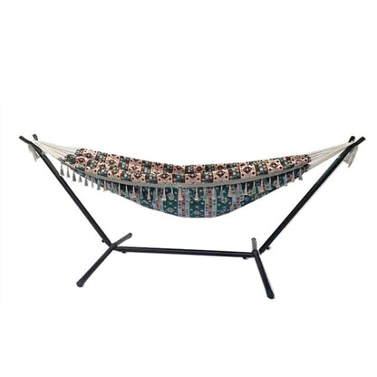 Skorter | Jacquard Canvas Double Plus Hammock Outdoor Indoor Tassel Hammock(705)