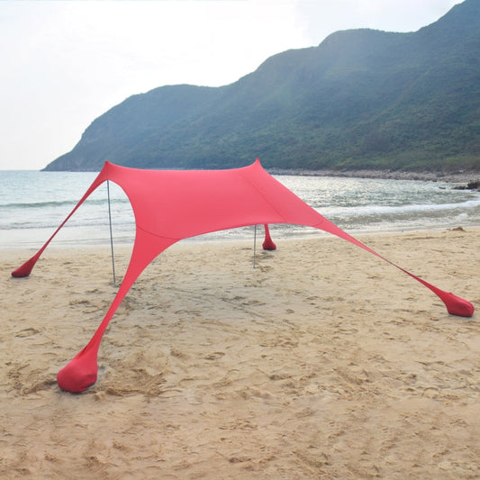 Skorter | Outdoor Beach Lycra Canopy Camping Tent Sunshade Fishing Tent, Size: 210x160x150cm(Red)