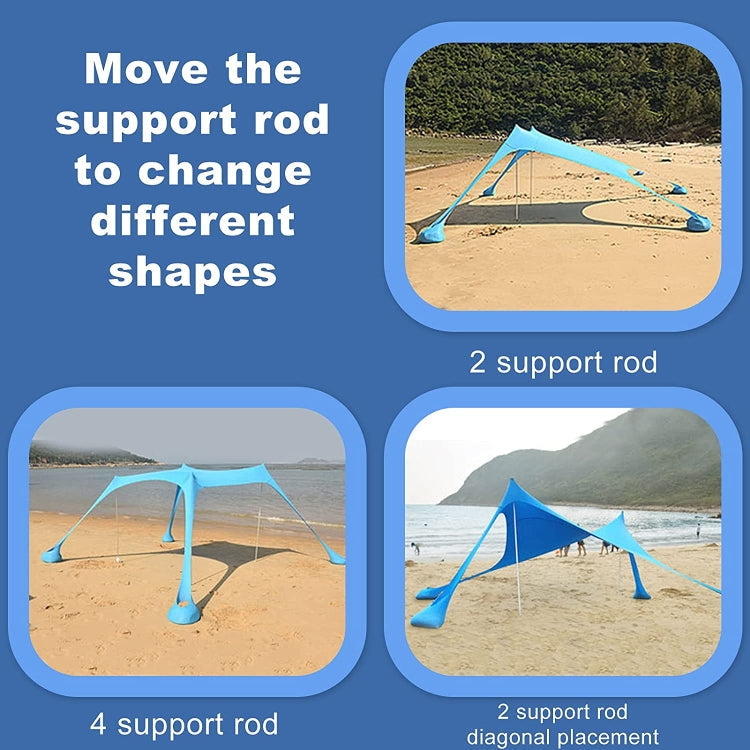 Skorter | Outdoor Beach Lycra Canopy Camping Tent Sunshade Fishing Tent, Size: 210x160x150cm(Red)
