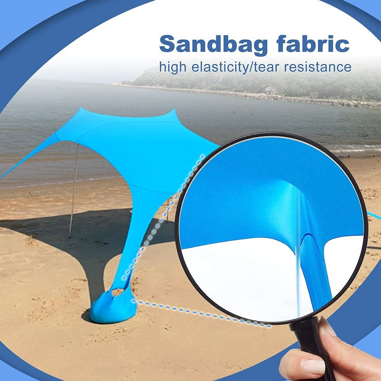 Skorter | Outdoor Beach Lycra Canopy Camping Tent Sunshade Fishing Tent, Size: 300x300x200cm(Lake Blue)