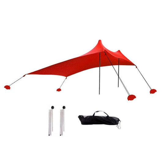 Skorter | Outdoor Beach Lycra Canopy Camping Tent Sunshade Fishing Tent, Size: 210x200x150cm(Red)