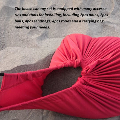 Skorter | Outdoor Beach Lycra Canopy Camping Tent Sunshade Fishing Tent, Size: 210x200x150cm(Red)