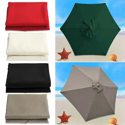 Skorter | Polyester Parasol Replacement Cloth Round Garden Umbrella Cover, Size: Diameter 2.7m 6 Ribs(Big Red)