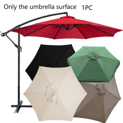 Skorter | Polyester Parasol Replacement Cloth Round Garden Umbrella Cover, Size: Diameter 2.7m 6 Ribs(Creamy-white)