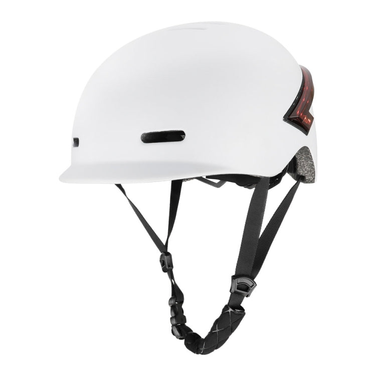 Skorter | Cycling Helmet Ultralight Bicycle Helmet with Warning Light Remote Control(White)