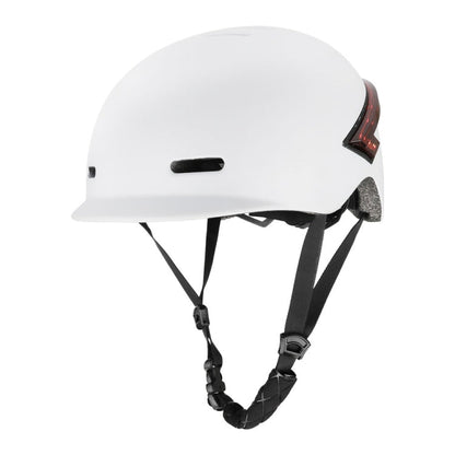 Skorter | Cycling Helmet Ultralight Bicycle Helmet with Warning Light Remote Control(White)