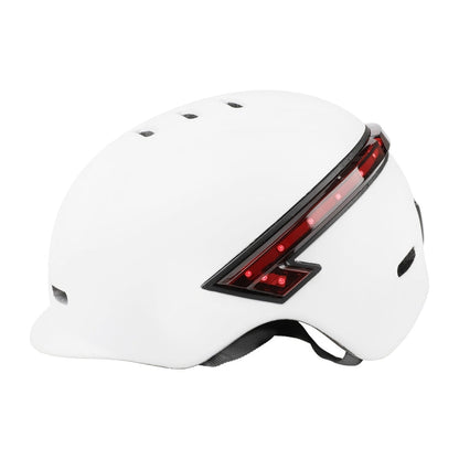 Skorter | Cycling Helmet Ultralight Bicycle Helmet with Warning Light Remote Control(White)