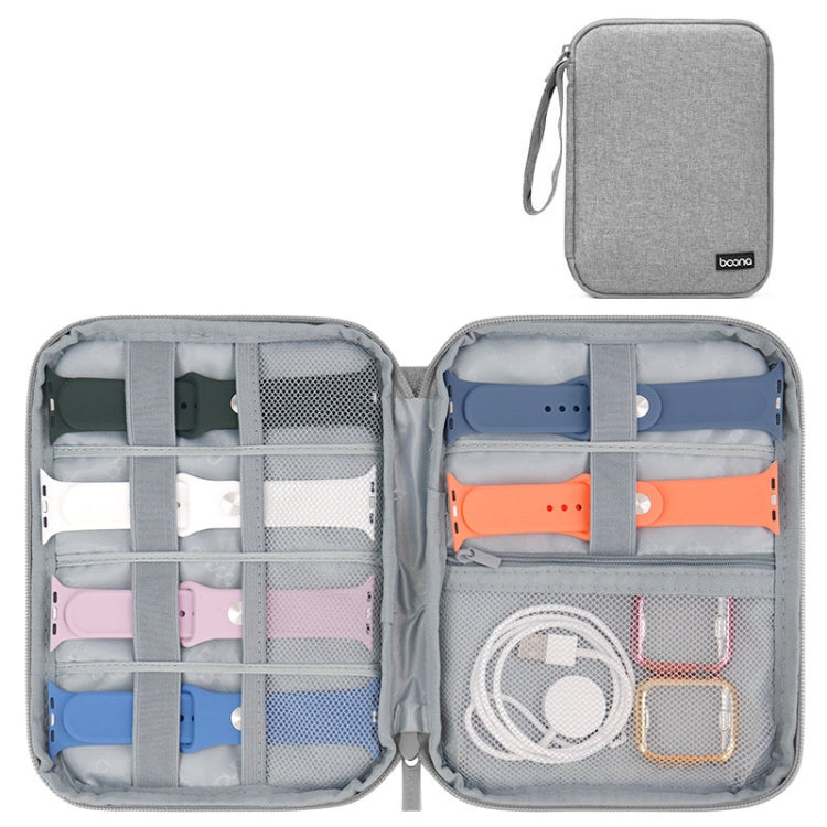 Skorter | Baona Smartwatch Strap Data Cable Carrying Case For Apple Watch, Specification: Large (Gray)