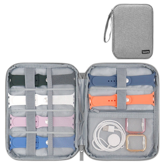 Skorter | Baona Smartwatch Strap Data Cable Carrying Case For Apple Watch, Specification: Large (Gray)