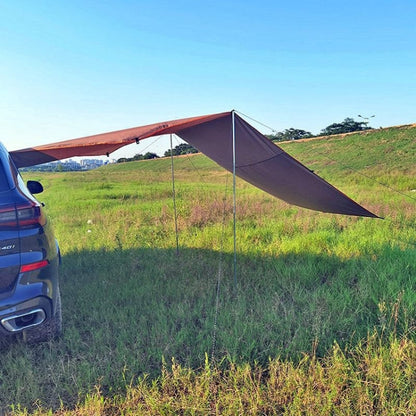 Skorter | Outdoor Picnic Camping Tent On The Side Of The Car Vehicle Rain-proof Sunshade Canopy 300x150cm(Khaki)