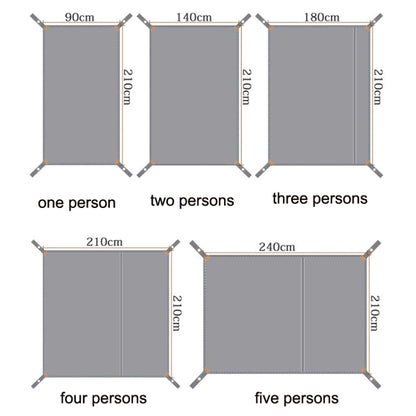 Skorter | Outdoor Tent Mats Thickened Oxford Cloth Waterproof Picnic Mat, Size: 210x210cm(Grey)