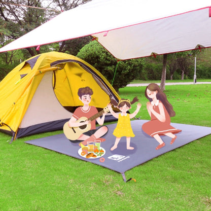 Skorter | Outdoor Tent Mats Thickened Oxford Cloth Waterproof Picnic Mat, Size: 210x210cm(Black)