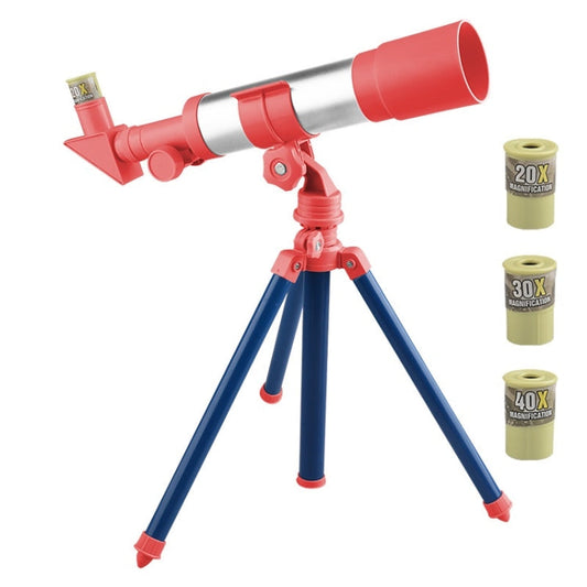 Skorter | Children High-definition Multiple Astronomical Telescope Science Teaching Aids(B Model Red)