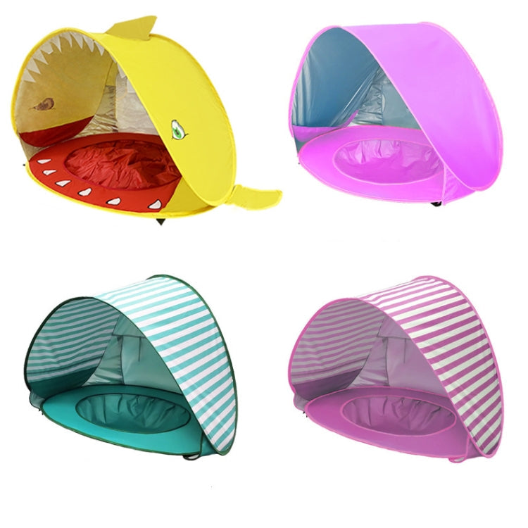 Skorter | Baby Beach Tent With Pool Portable Foldable Sunshelter, Color: Pink Stripe