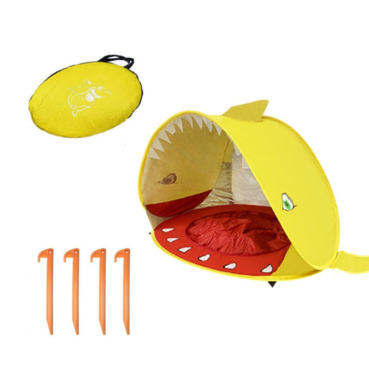Skorter | Baby Beach Tent With Pool Portable Foldable Sunshelter, Color: Shark Yellow