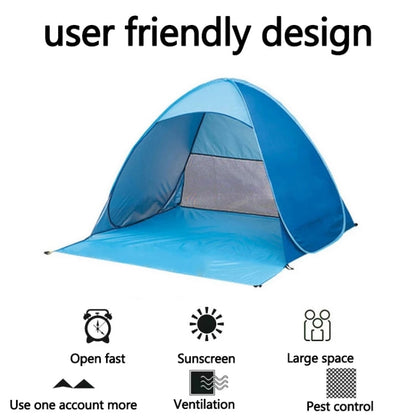Skorter | Automatic Instant Pop Up Tent Potable Beach Tent，Size: 150x165x110cm(Blue)