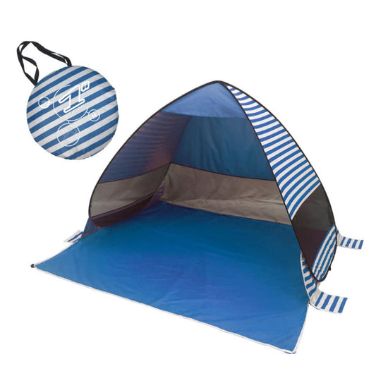 Skorter | Automatic Instant Pop Up Tent Potable Beach Tent,Size:, Color: Deep Blue Stripe