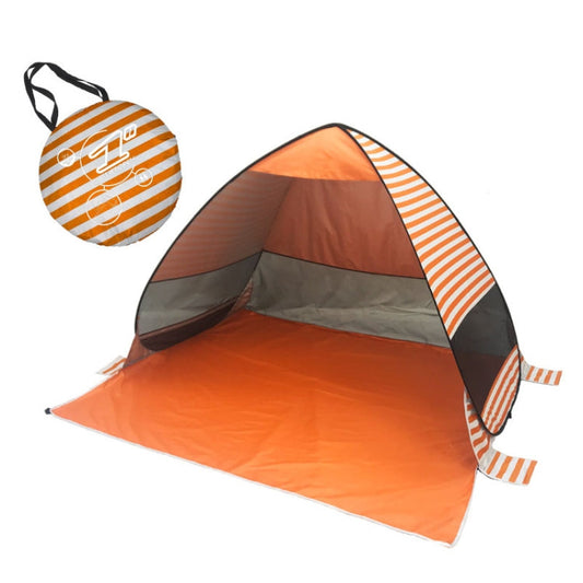 Skorter | Automatic Instant Pop Up Tent Potable Beach Tent,Size:, Color: Orange Stripe
