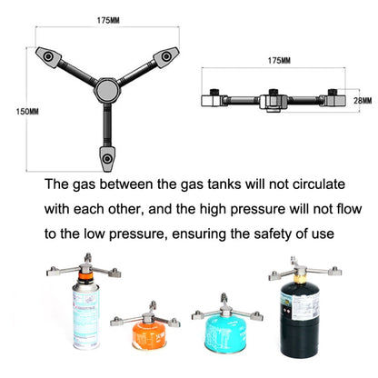 Skorter | Outdoor Camping 3 In 1 Self-closing Aluminum Alloy Stove Adapter Tool