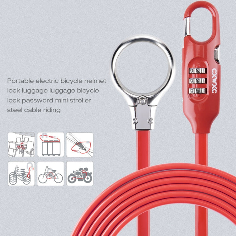 Skorter | PL3001 Bicycle Mountain Bike Portable Anti-theft Password Cable Lock(Black)
