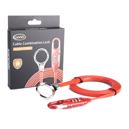 Skorter | PL3001 Bicycle Mountain Bike Portable Anti-theft Password Cable Lock(Black)