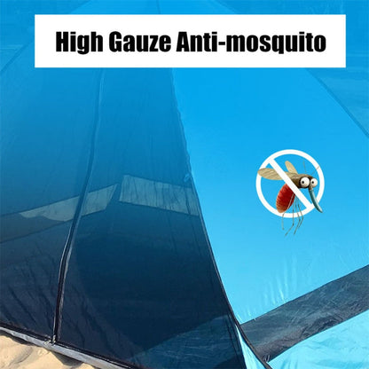 Skorter | Screen Mesh Door Curtain Tent Automatic Pop Up Beach Sunshade Tent(Light Blue)