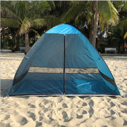 Skorter | Screen Mesh Door Curtain Tent Automatic Pop Up Beach Sunshade Tent(Light Blue)
