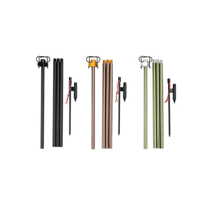 Skorter | Outdoor Camping Telescopic Double Hook Folding Light Stand(Black)
