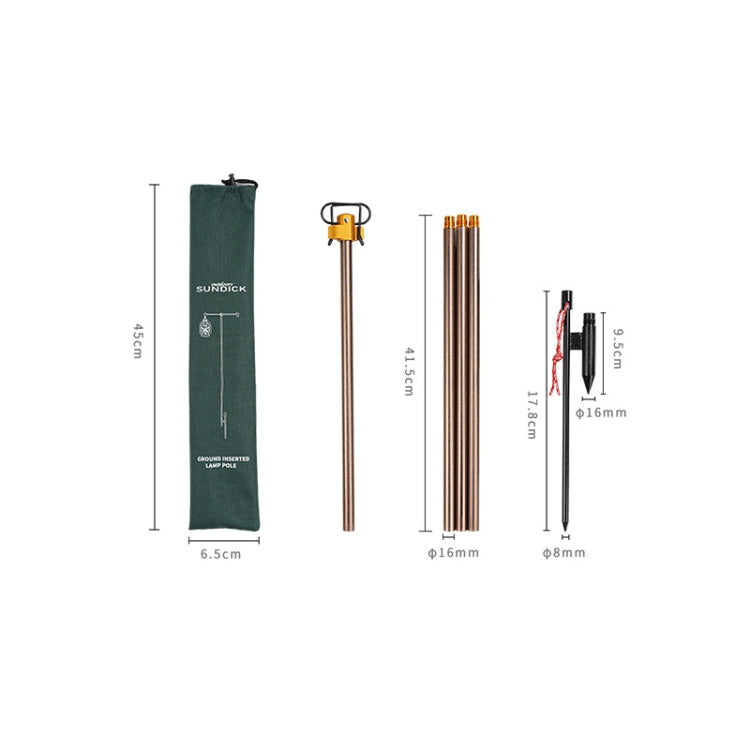Skorter | Outdoor Camping Telescopic Double Hook Folding Light Stand(Black)