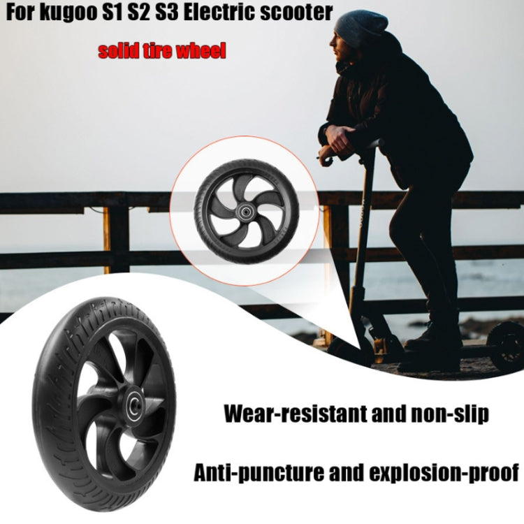 Skorter | 8 inch Scooter Plastic Front Wheel Accessories For KUGOO S1/S2/S3(Black)